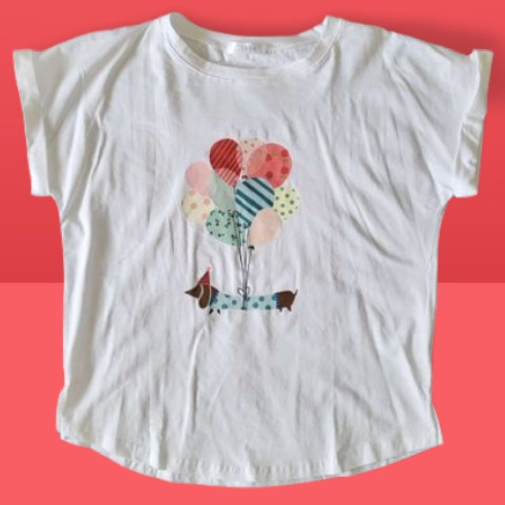 New! Short sleeve dog print tee